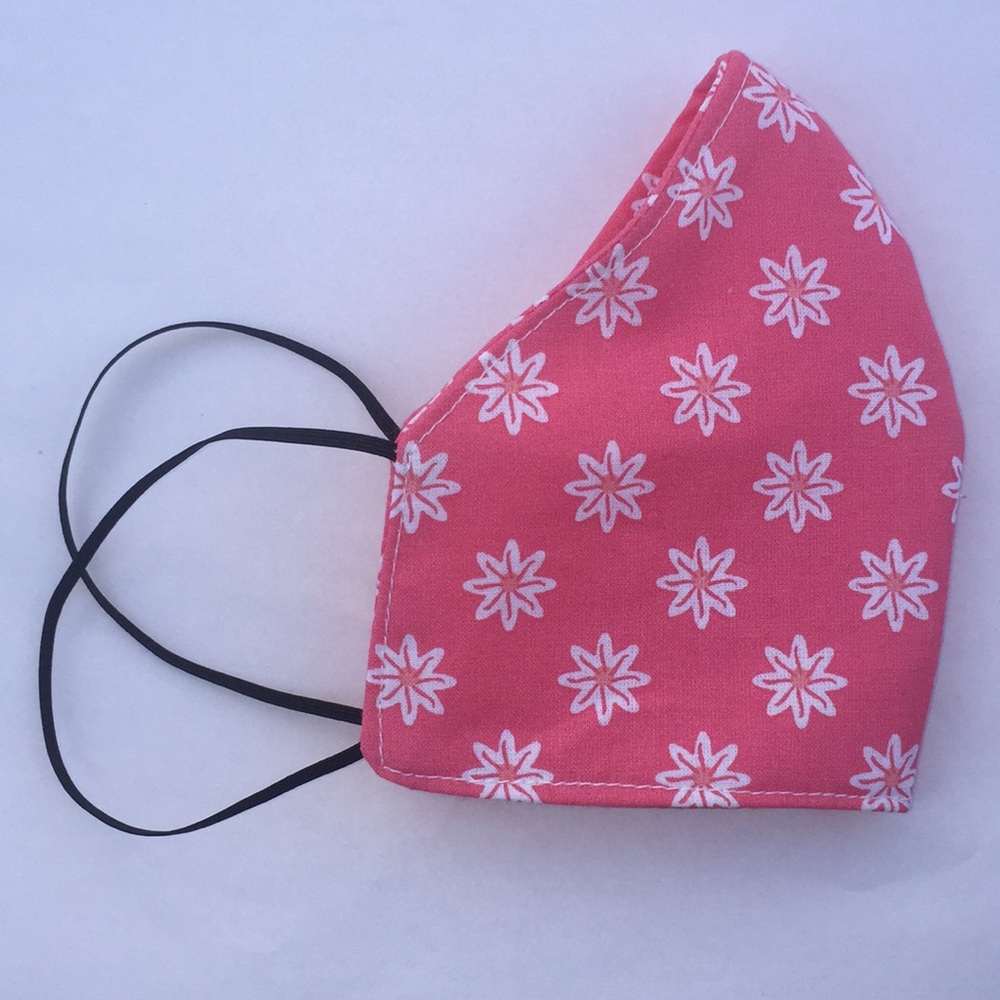 Pink Flower Print Mask